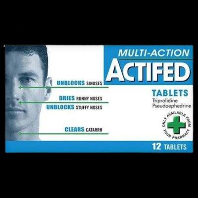 Actifed Multi Action Tablets 12 Tablets