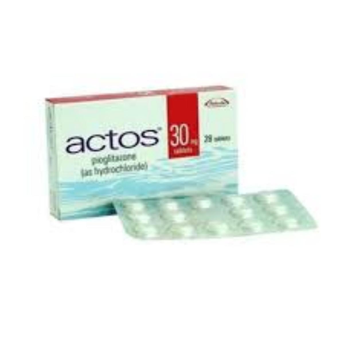 Actos 30mg Tablets - Pioglitazone 30mg, 28 tablets