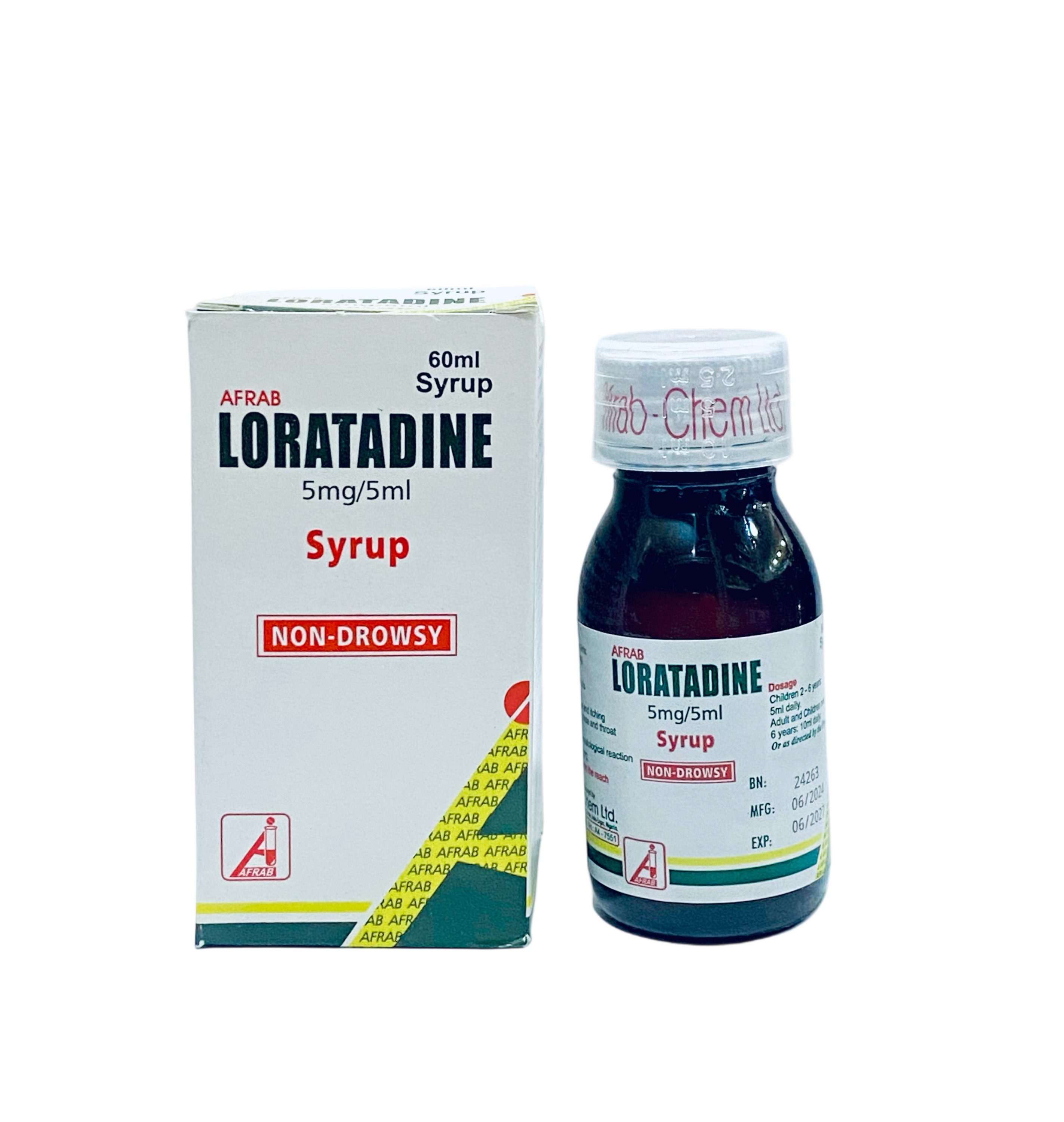 Afrab Loratadine Syrup 5ml/5mg 60ml