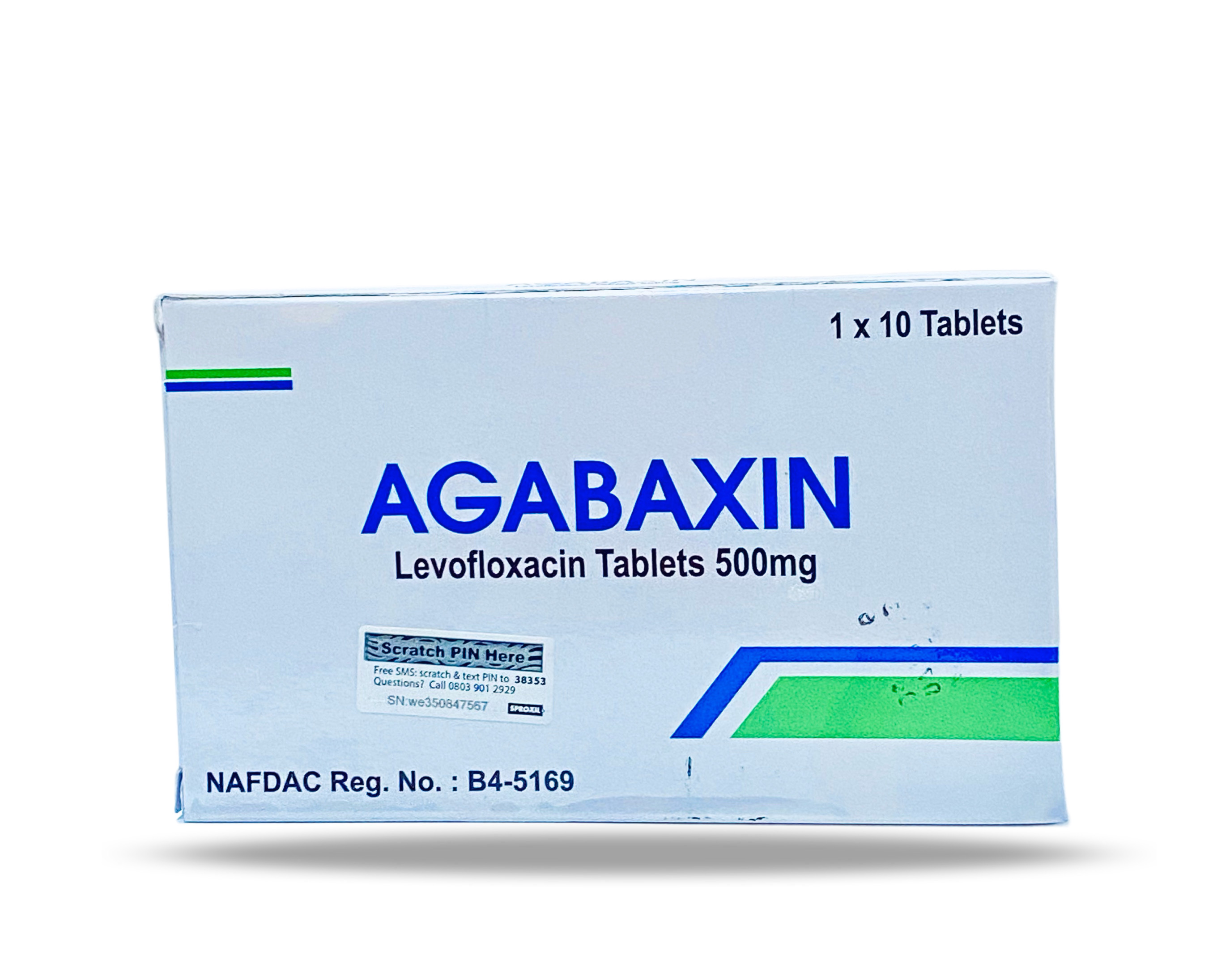 Agabaxin 500mg Levofloxacin Tablets x10