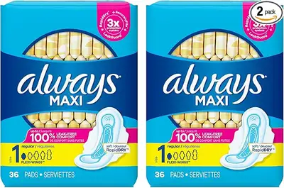 ALWAYS MAXI REGULAR WITH WINGS X 36 PADS