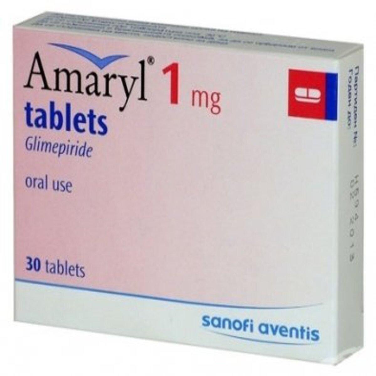 Amaryl 1mg Tablets ? Glimepiride 1mg, 30 Tablets