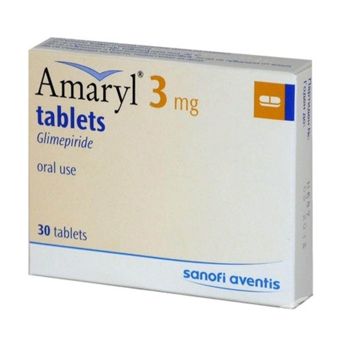Amaryl 3mg Tablets ? Glimepiride 3mg 30 Tablets