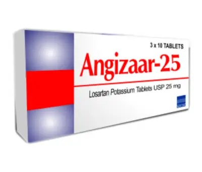 Angizaar-25 Losartan 25mg x 30 Tablets