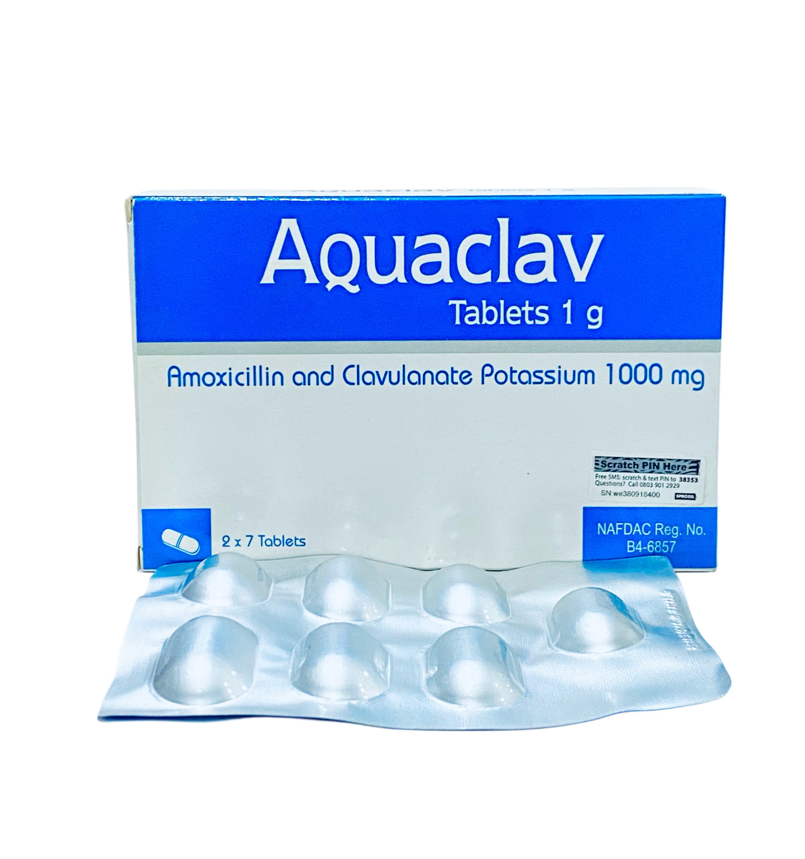 Aquaclav 1g Tablet(Amoxicillin and Clavulanate)