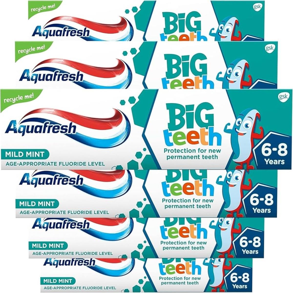 Aquafresh Big Teeth 6 - 8 Years Toothpaste, 50ml