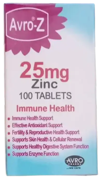 AVRO-Z ZINC 25MG X 100TAB