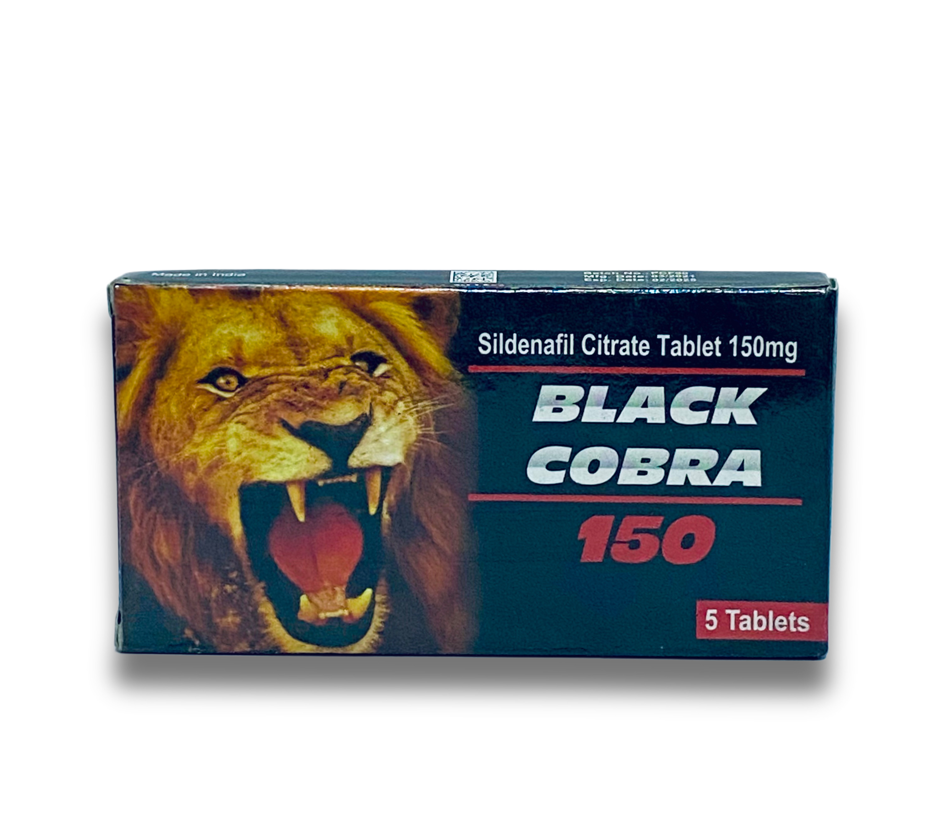 Black Cobra 150mg Tablet (Sildenafil) x5
