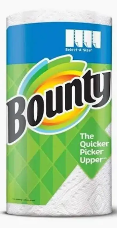 Bounty 2X More Absorbent Kitchen Paper Towels 2-Ply (92 Sheets)