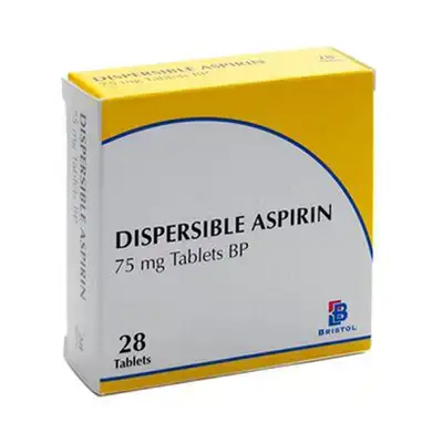 Bristol Aspirin 75mg gastro-resistant enteric coated tablets 56 tablets pack