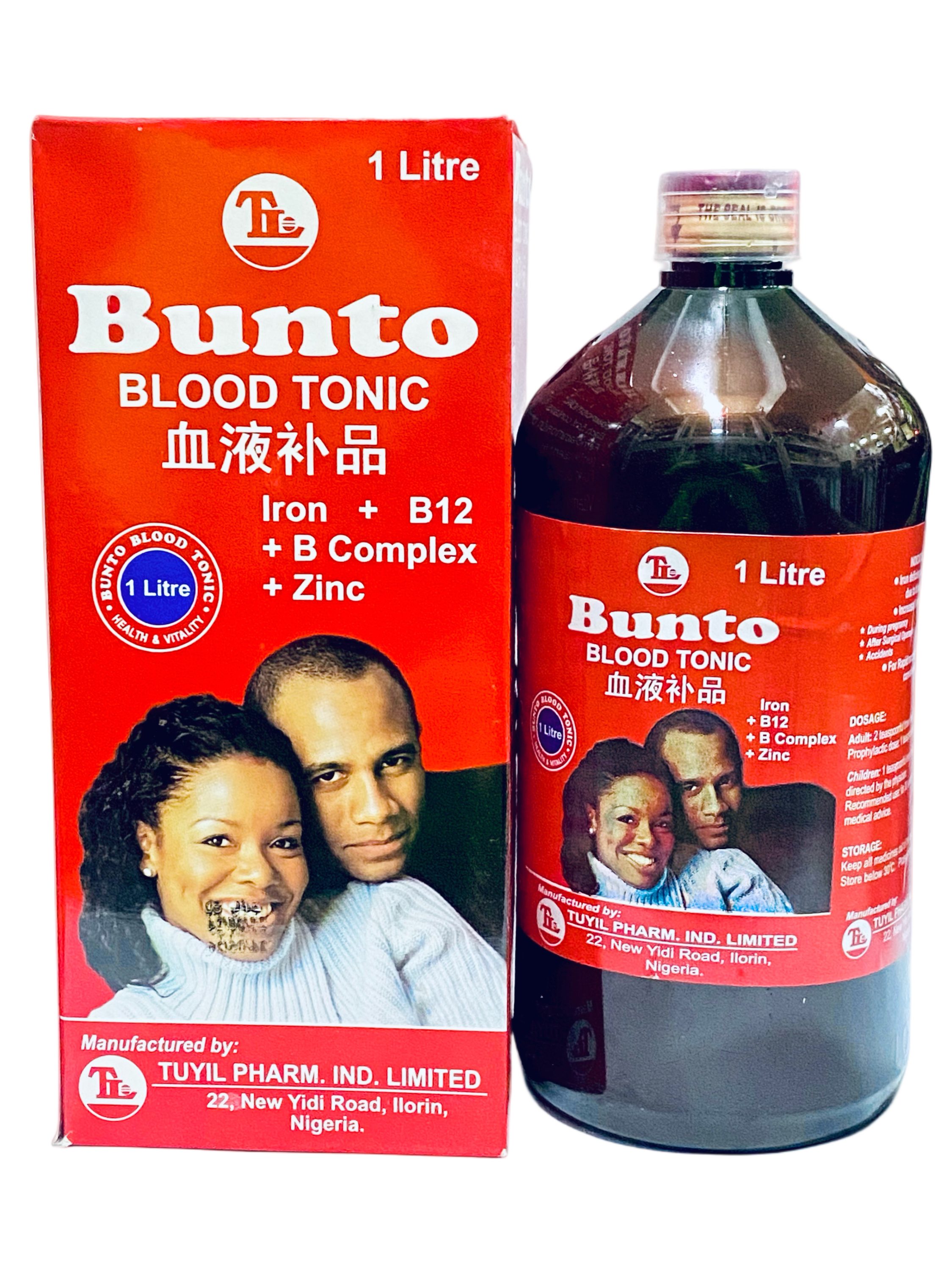 Bunto Blood Tonic 1L With B12 and Zinc