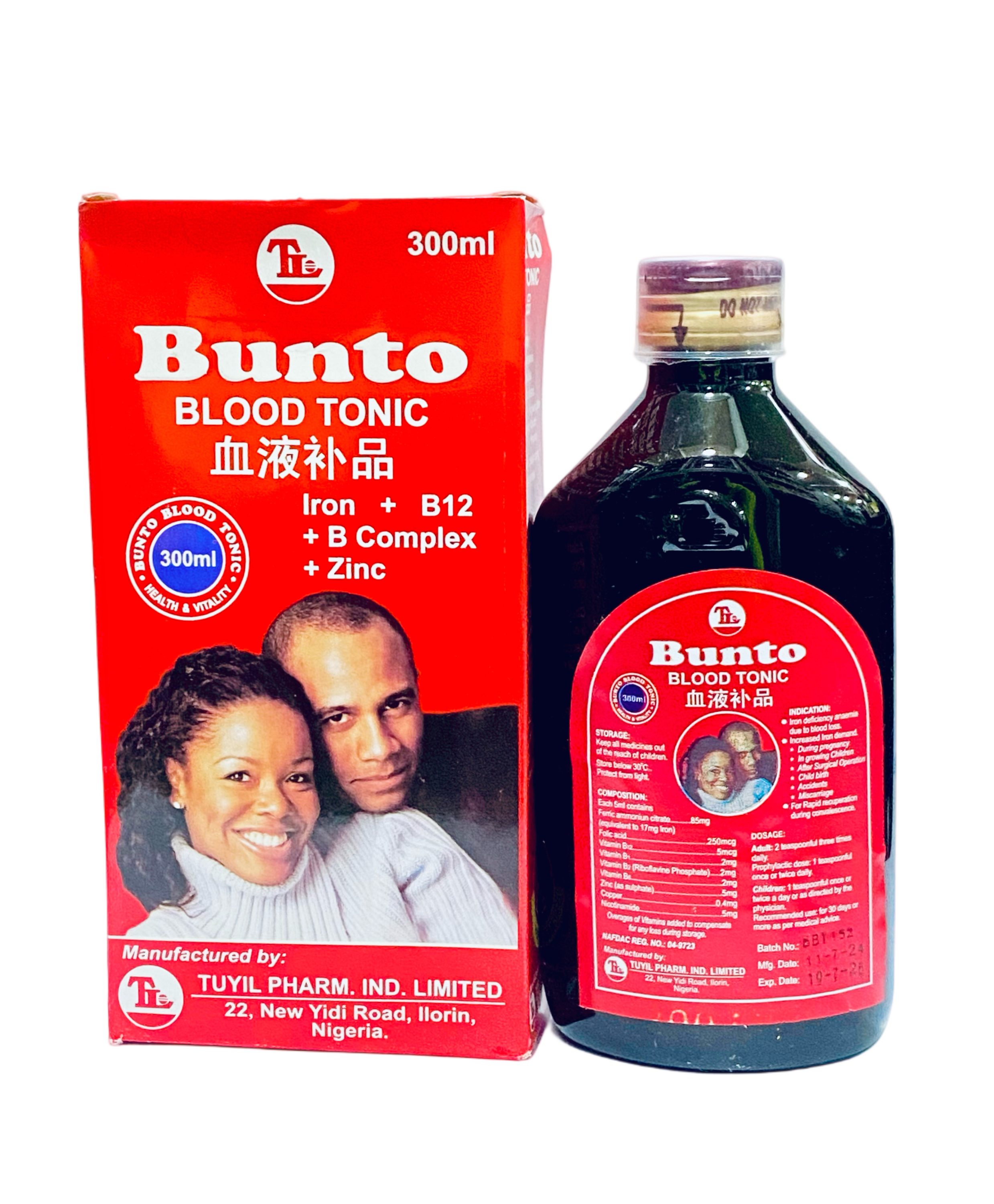 Bunto Blood Tonic For Health & Vitality x300ml