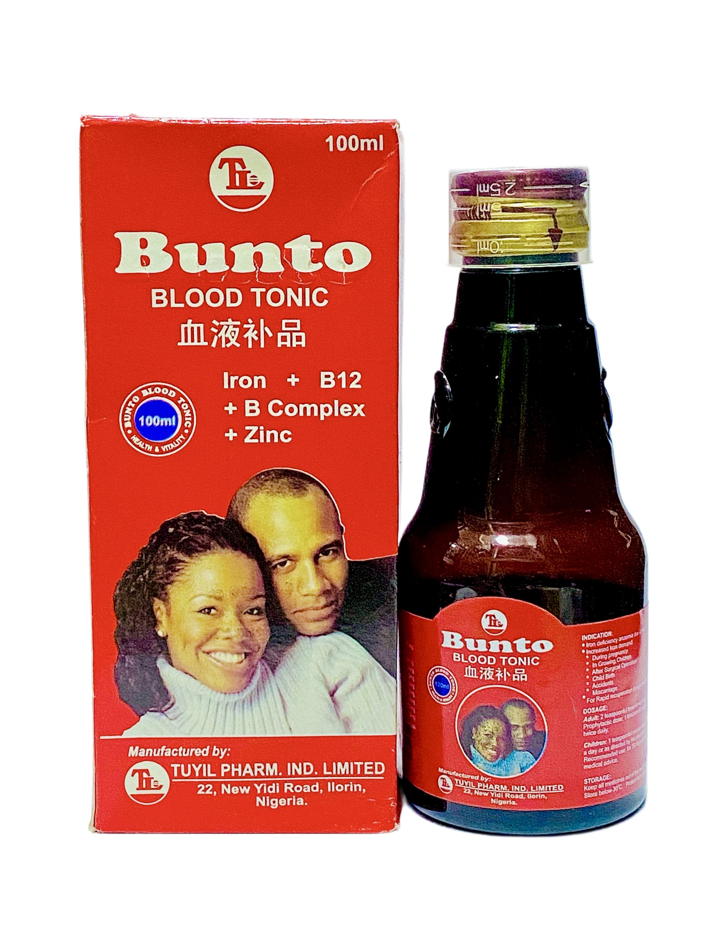 Bunto Syrup Blood Tonic Iron & B12 x100ml