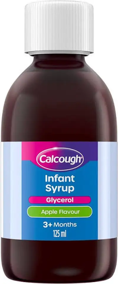 Calcough Infant Syrup Apple Flavour 125ml (3+ Months)
