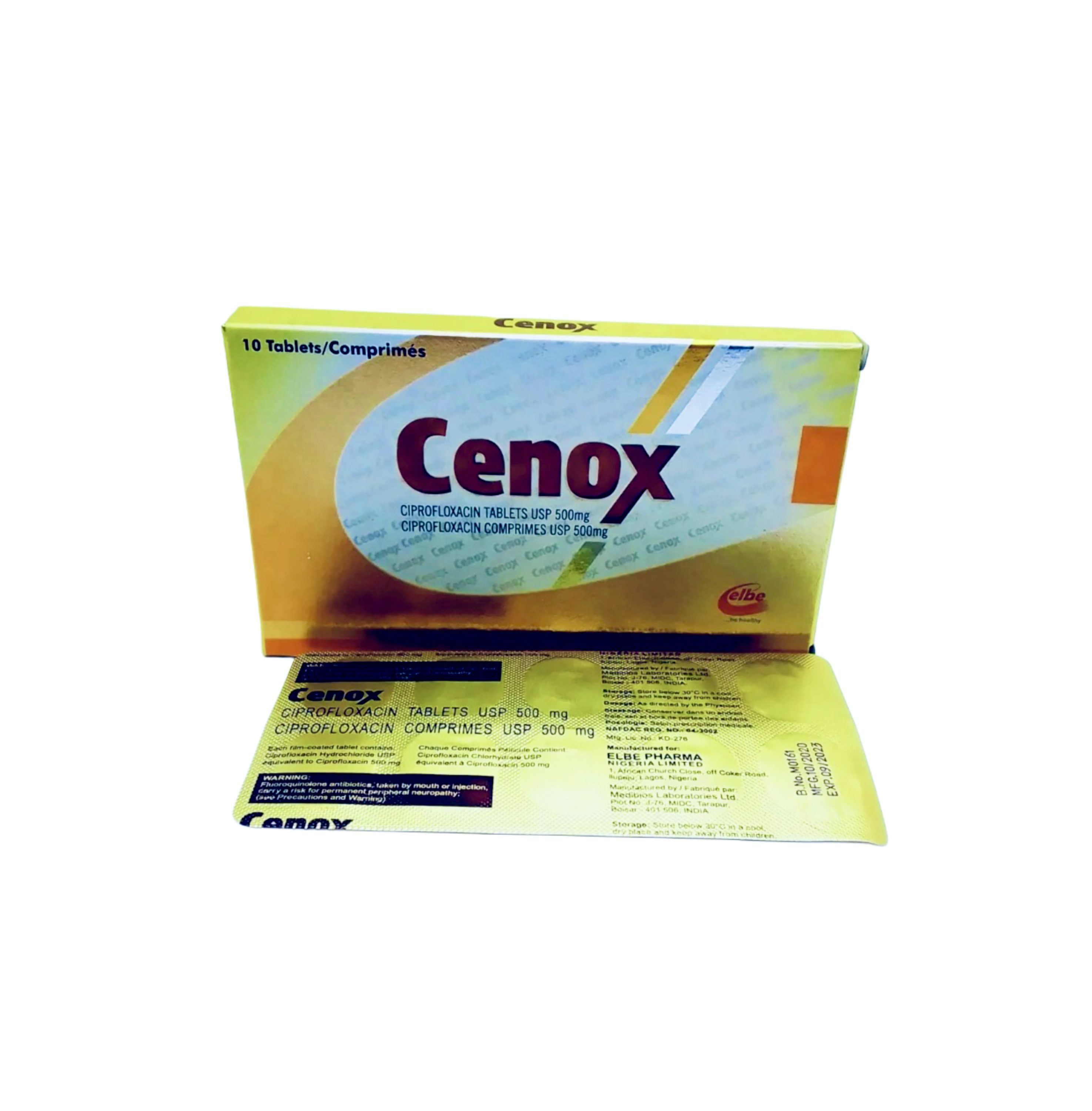 Cenox Tablet 500mg (Ciprofloxacin) x10