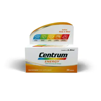 Centrum Energy with Ginseng & Ginkgo 30 Tablets