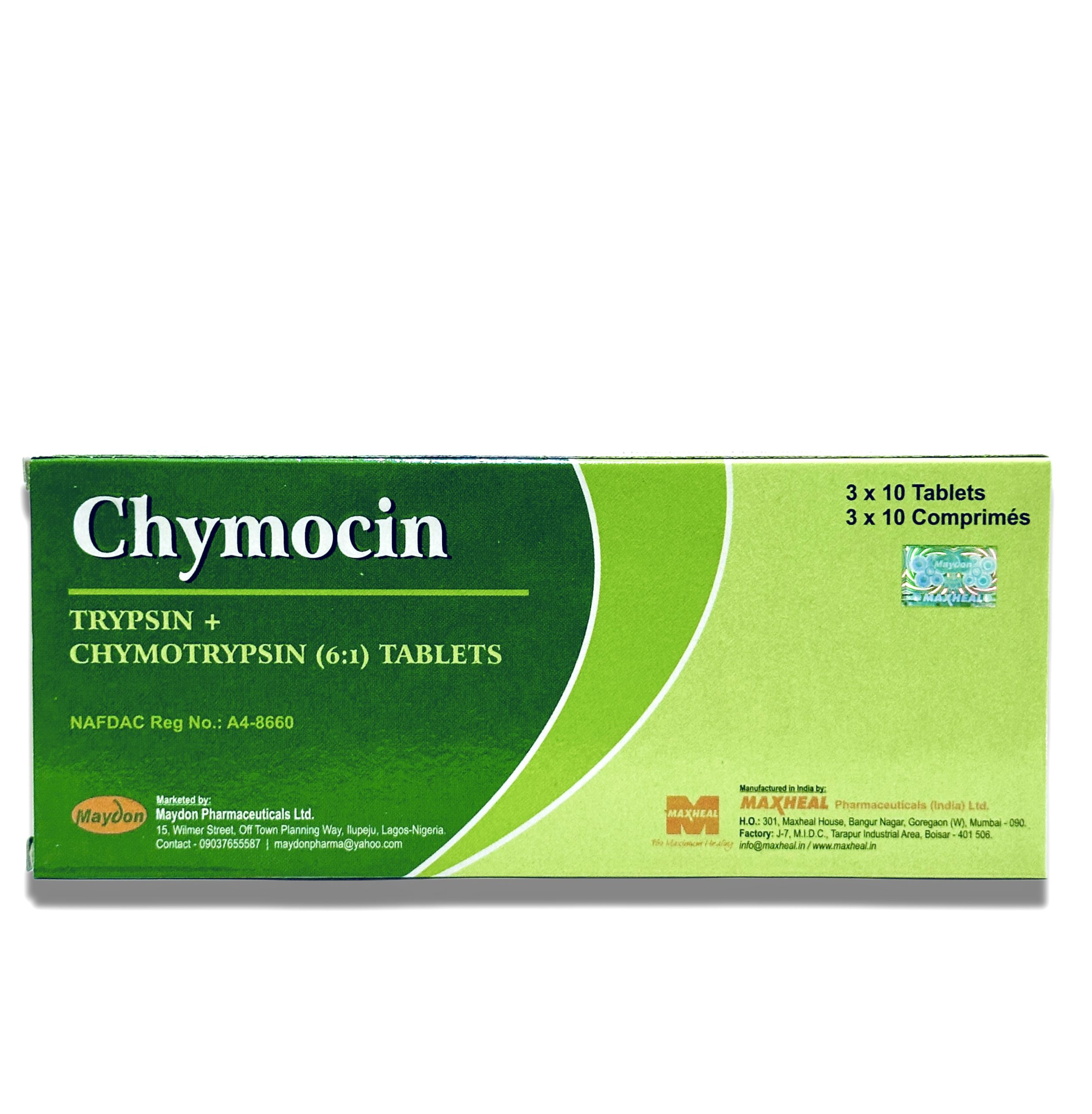 Chymocin Tablet (Trypsin+Chymotrypsin) x30