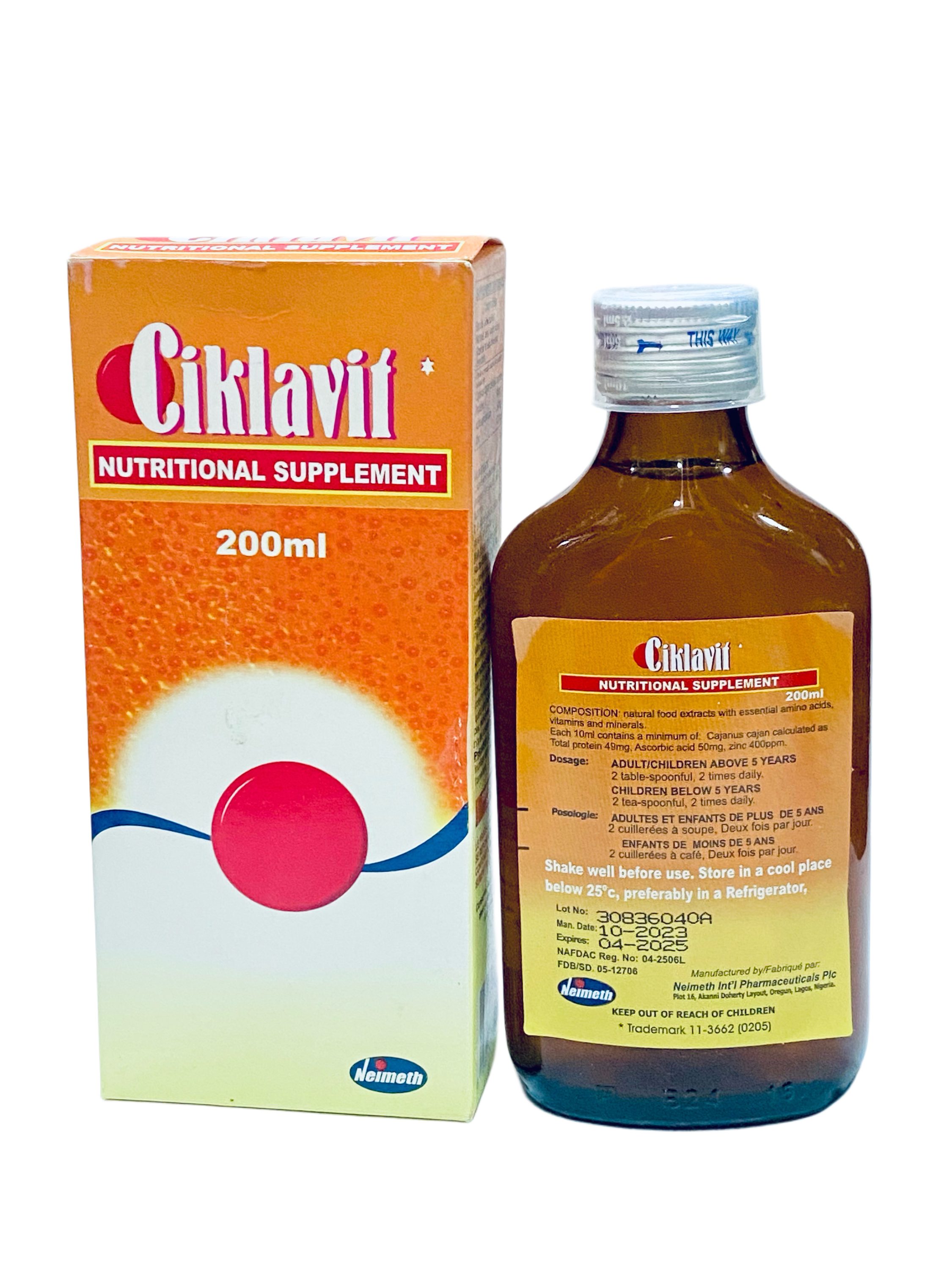 Ciklavit Syrup Nutritional Supplement 200ml