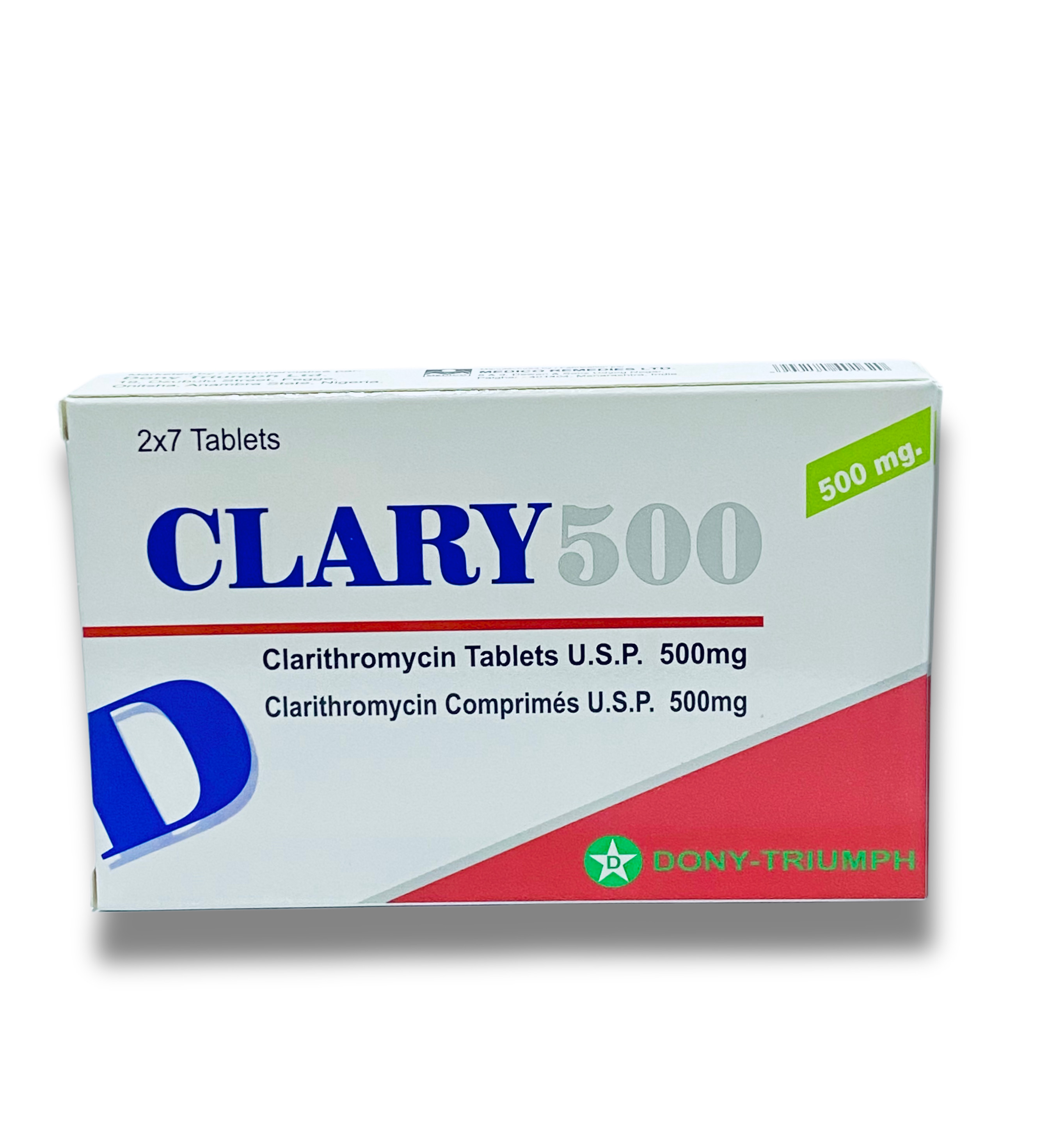 Clary 500mg Tablet (Clarithromycin) x14