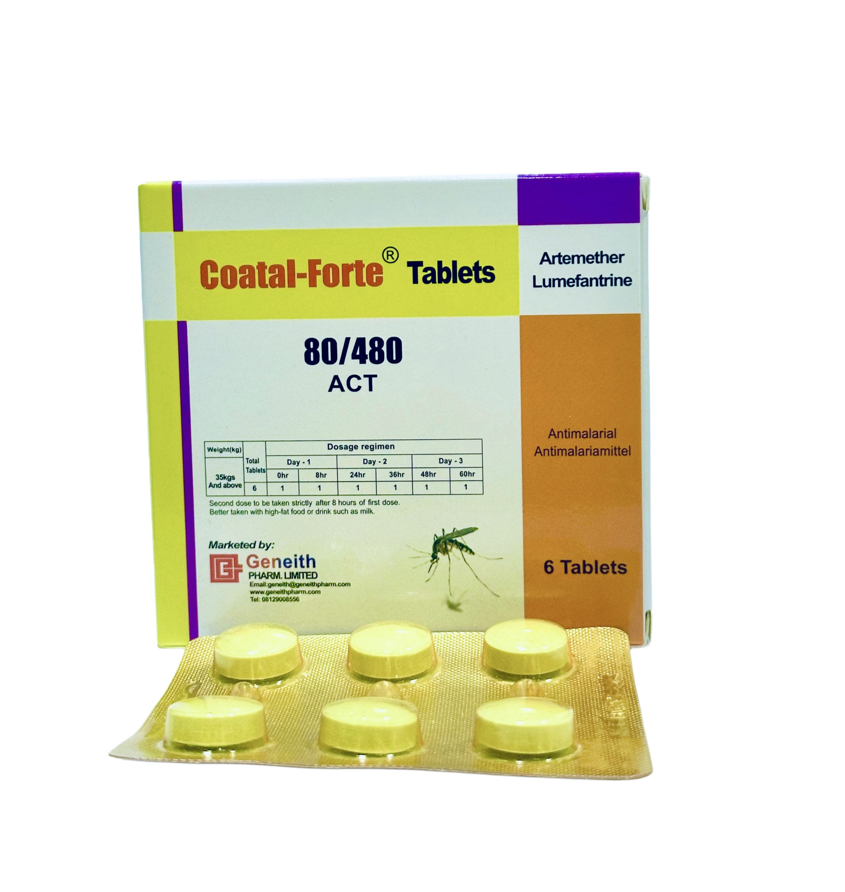 Coatal Forte Tablets 80/480 ACT x6