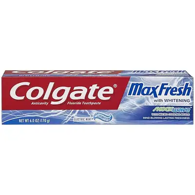 COLGATE MAXFRESH WITH WHITENING SHOCKWAVE 170G