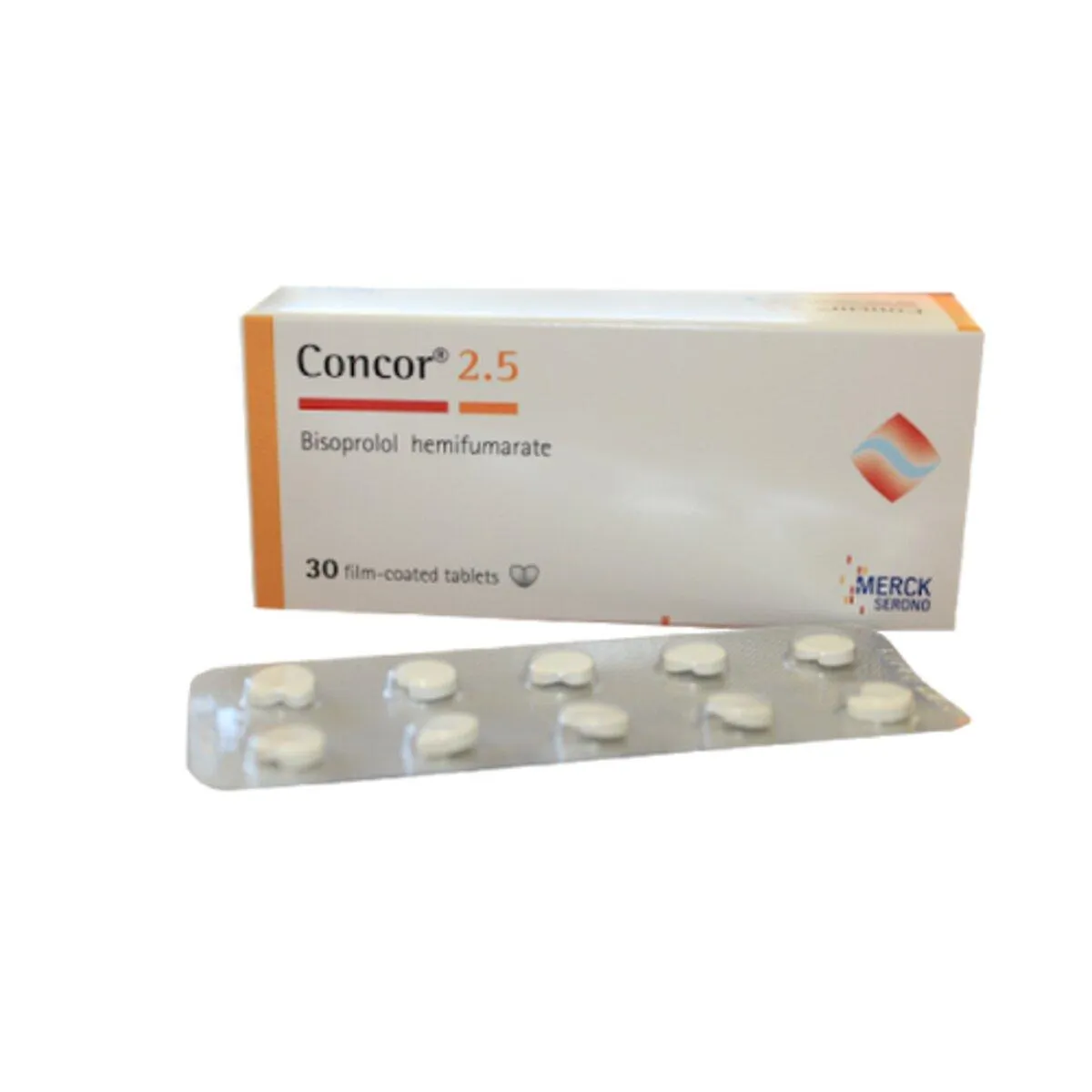 Concor 2.5mg - Bisoprolol Fumarate 2.5mg Tablets, 30 Tablets