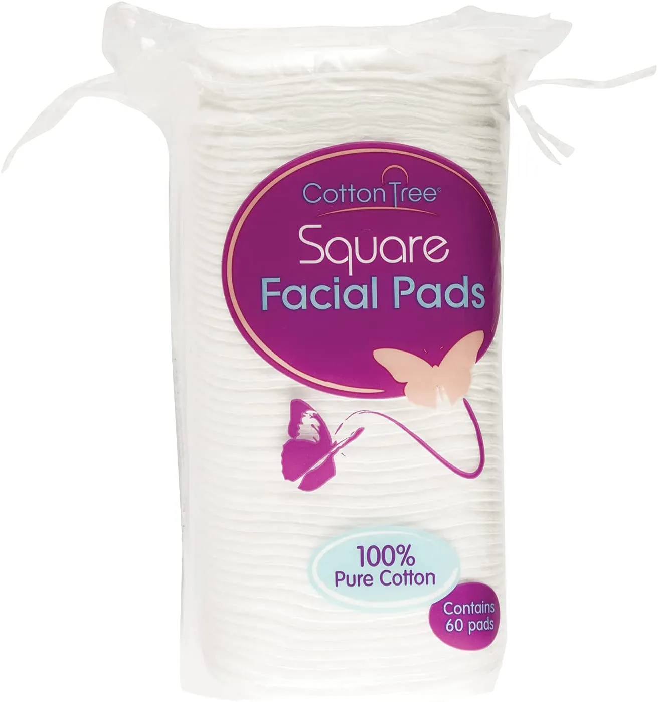 COTTON WOOL SQUARE FACIAL PADS X60