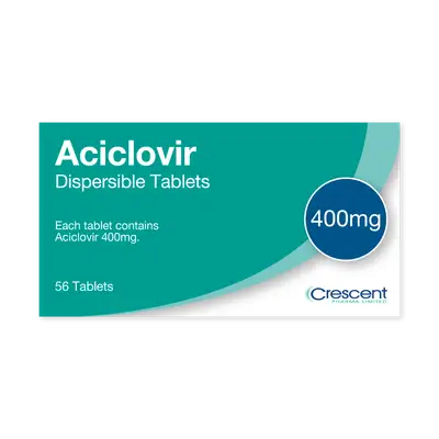 Crescent Aciclovir 400mg 56 tablets pack