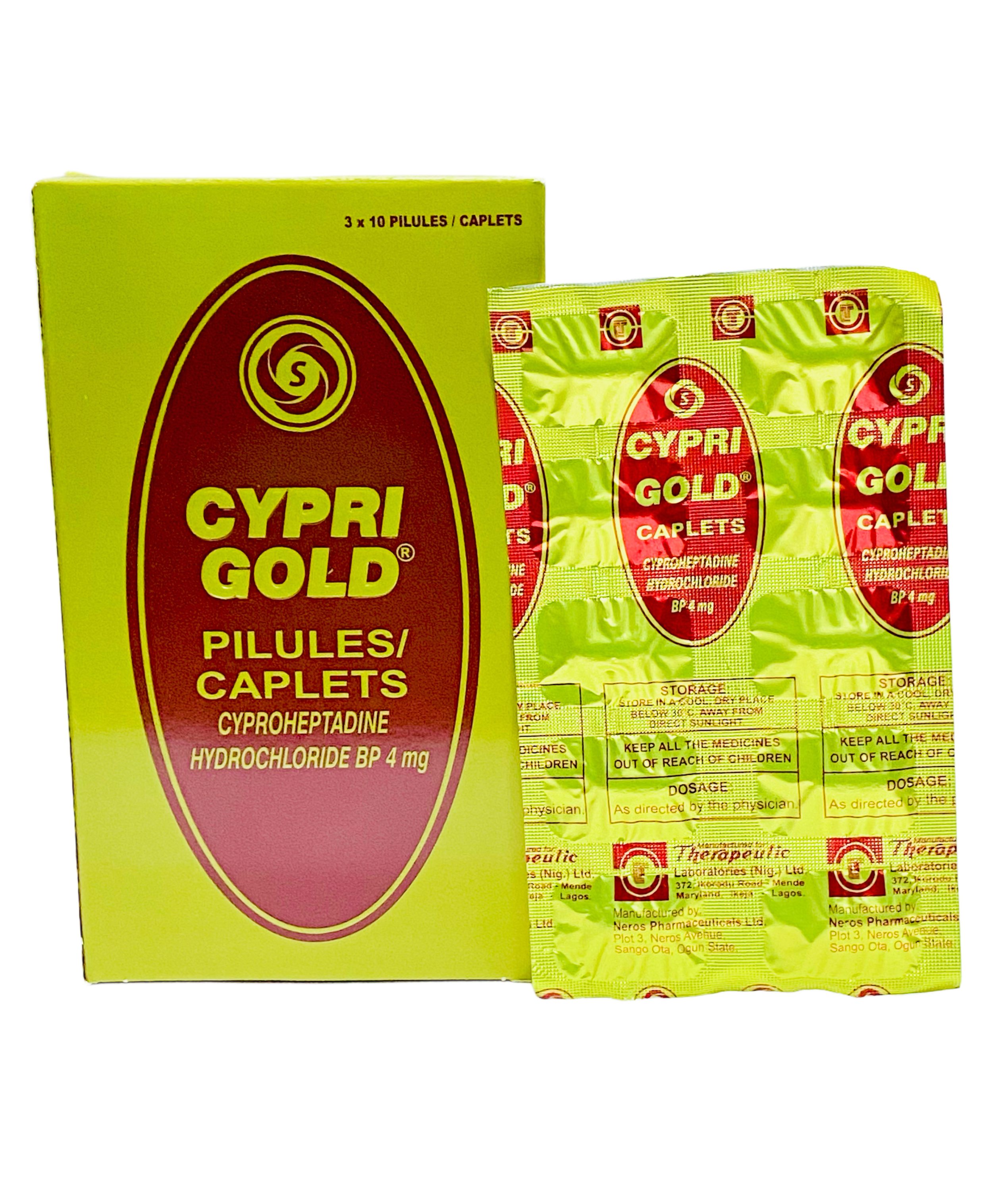 Cypri Gold Caplet (Cyproheptadine) x30