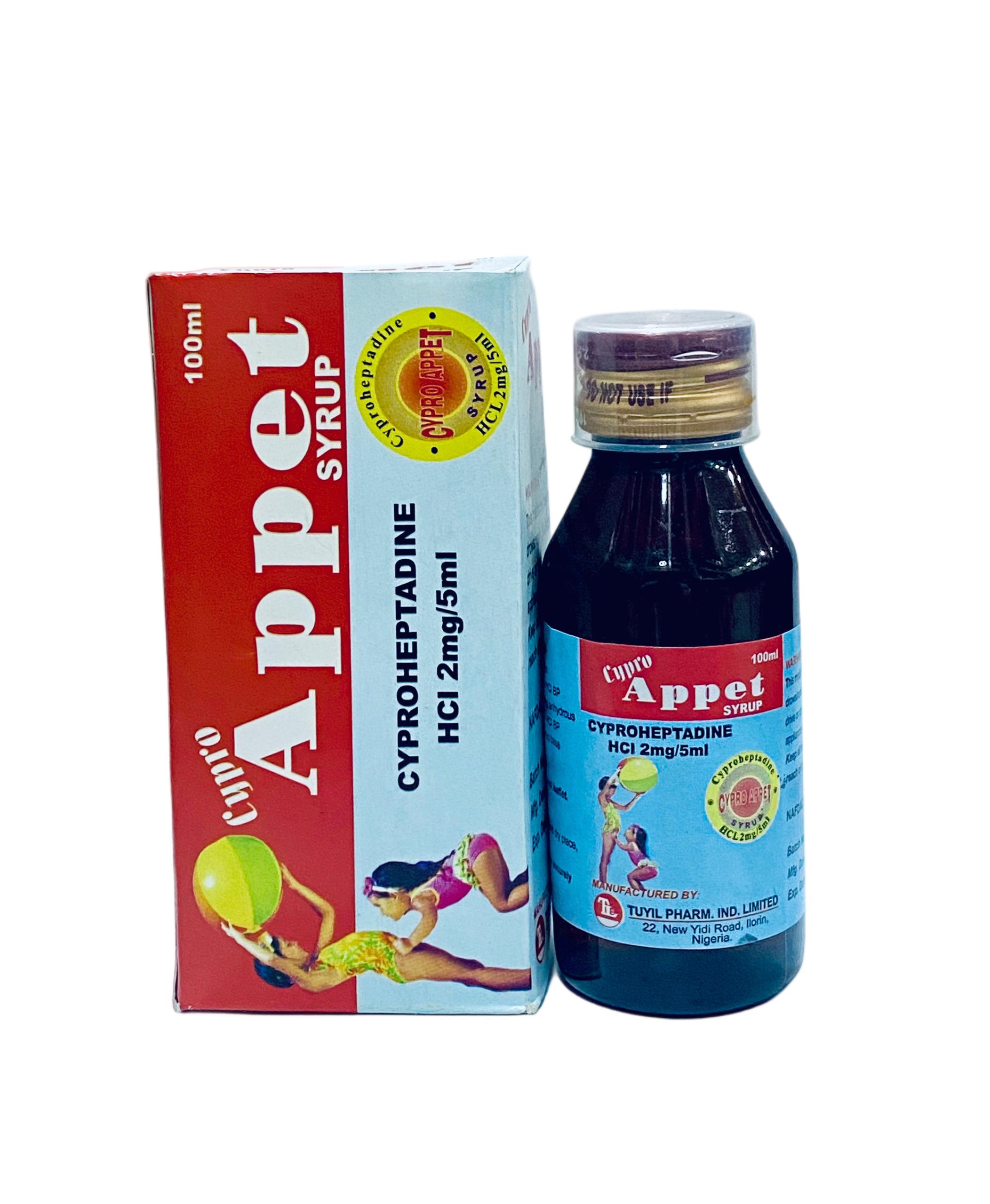 Cypro Appet Syrup (Cyproheptadine) x100ml