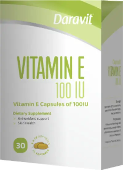 DARAVIT VITAMIN E 100IU X 30 SOFTGELS