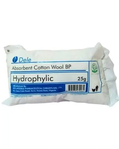 Dele Absorbent cotton wool 25g