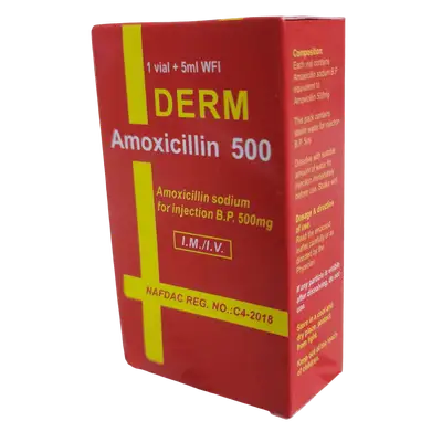 Derm's amoxicillin 250mg 100 capsules pack