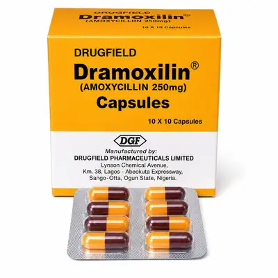 DGF Dramoxilin 250mg 100 Capsules