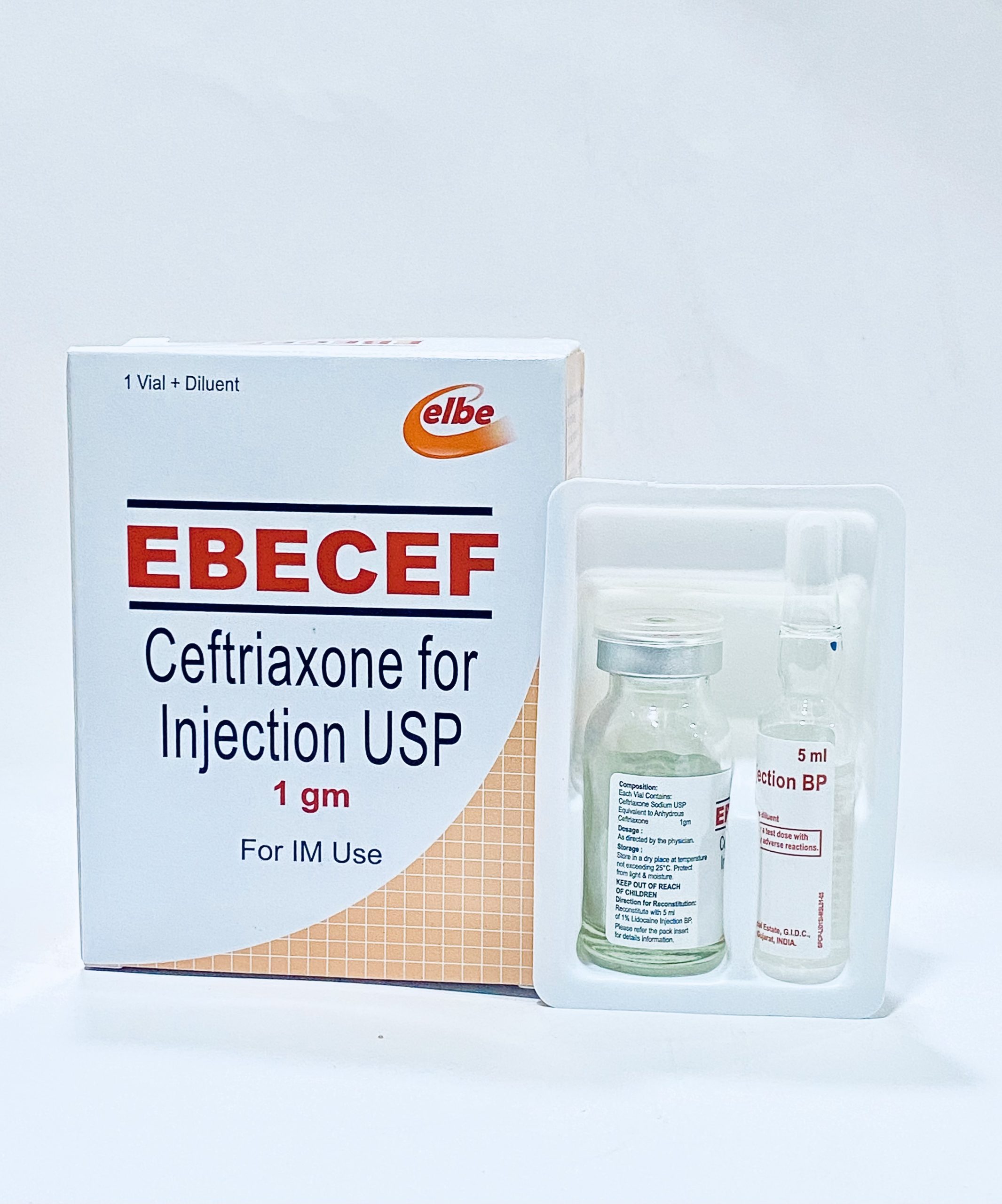 Ebecef Injection 1g (Ceftriaxone)