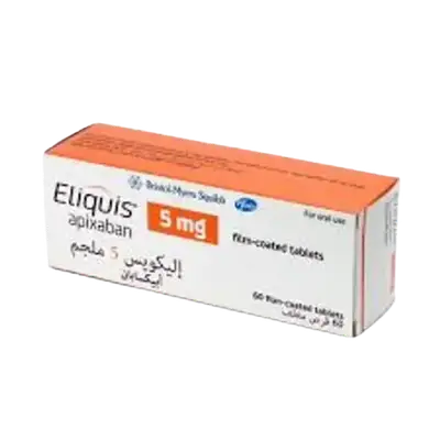 Eliquis apixaban 5mg 60 film coated tablets pack