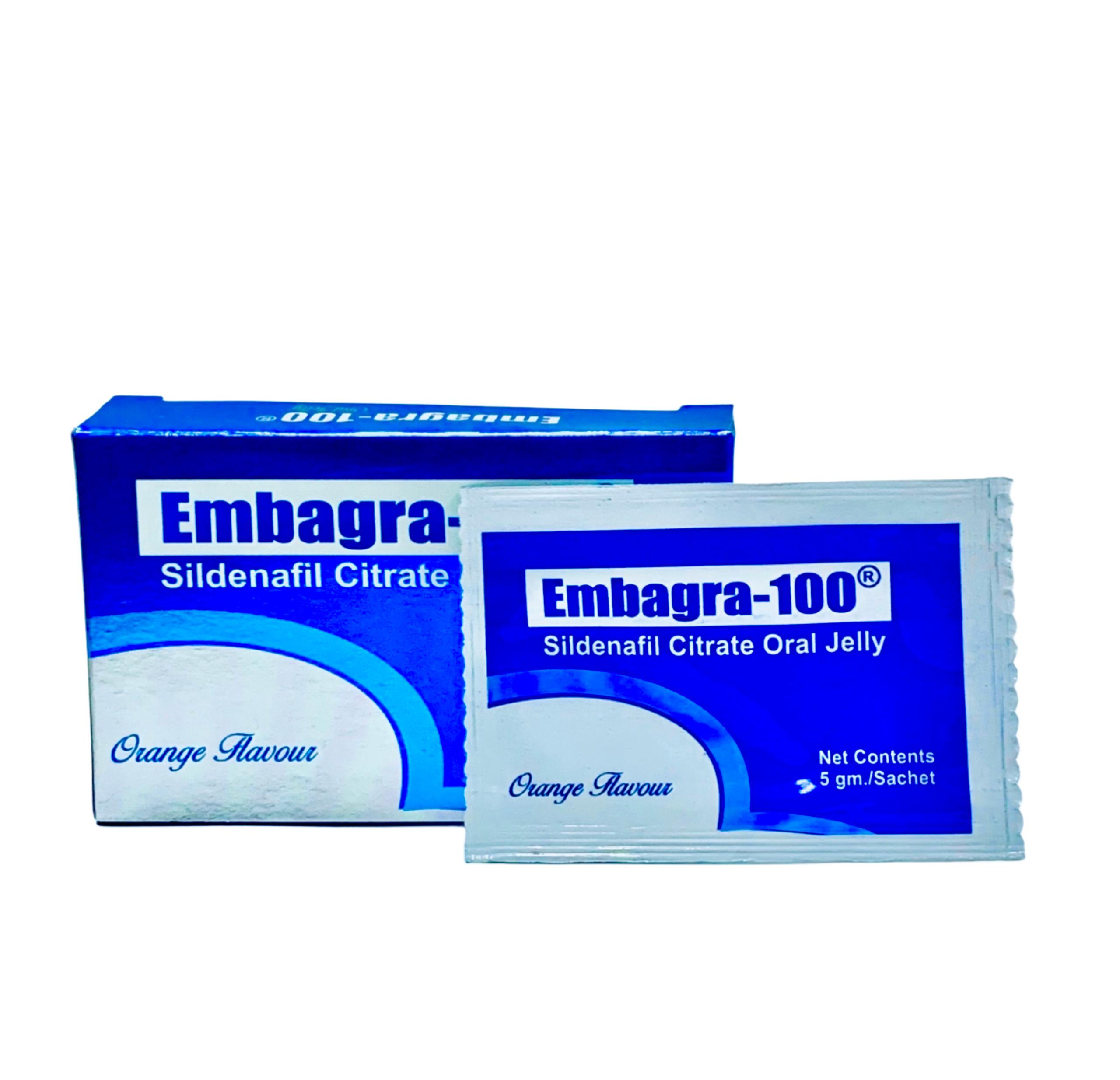 Embagra-100 Oral Jelly (Sildenafil) x4
