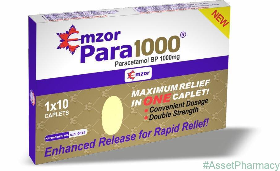 Emzor Para1000 Caplets 10 Caplets