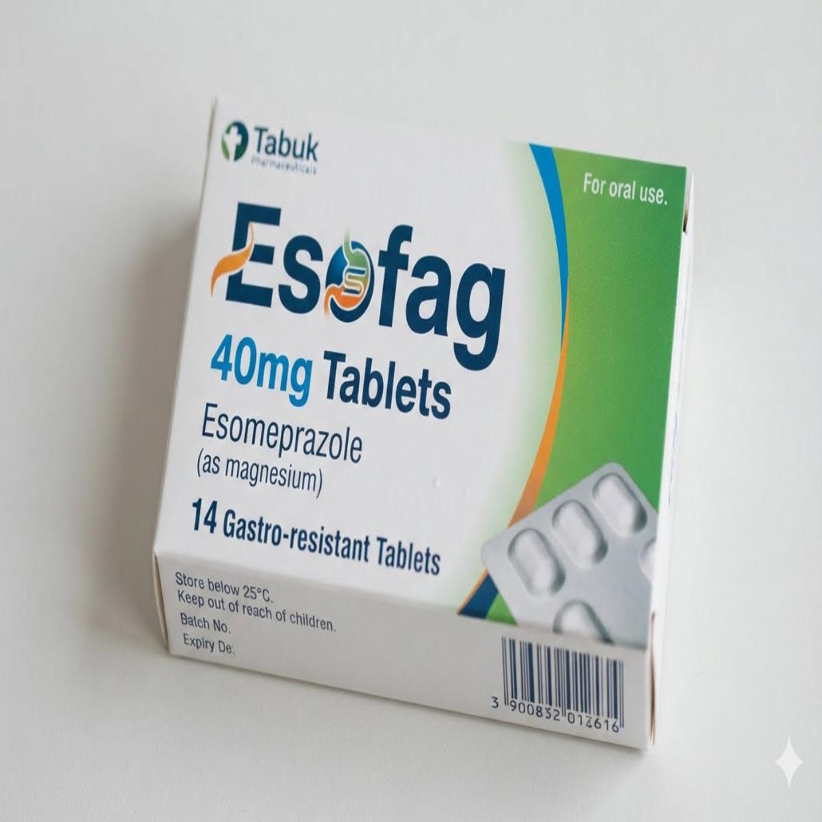 Esofag 40mg Tablets - Esomeprazole 40mg, 14 Tablets