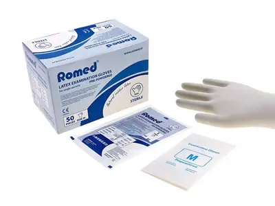 EXAMINTION GLOVE PAIR IN PIECES