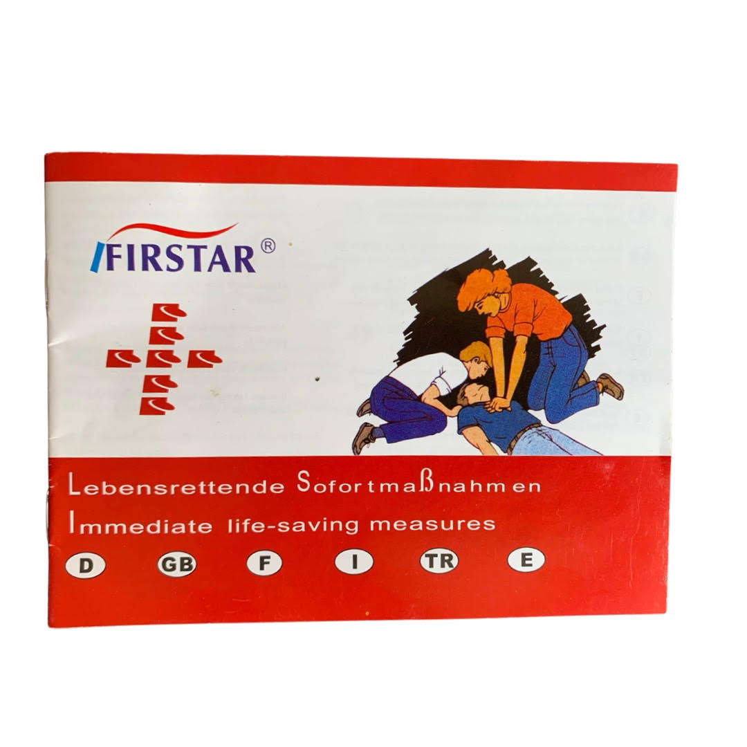 First Aid Emergency Instruction Guide Leaflet