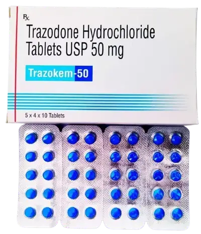 Flamingo Trazodone Hydrochloride 50mg 84 capsules pack