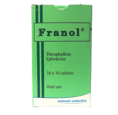 Franol X 100 Tablets (Theophylline & Ephedrine)