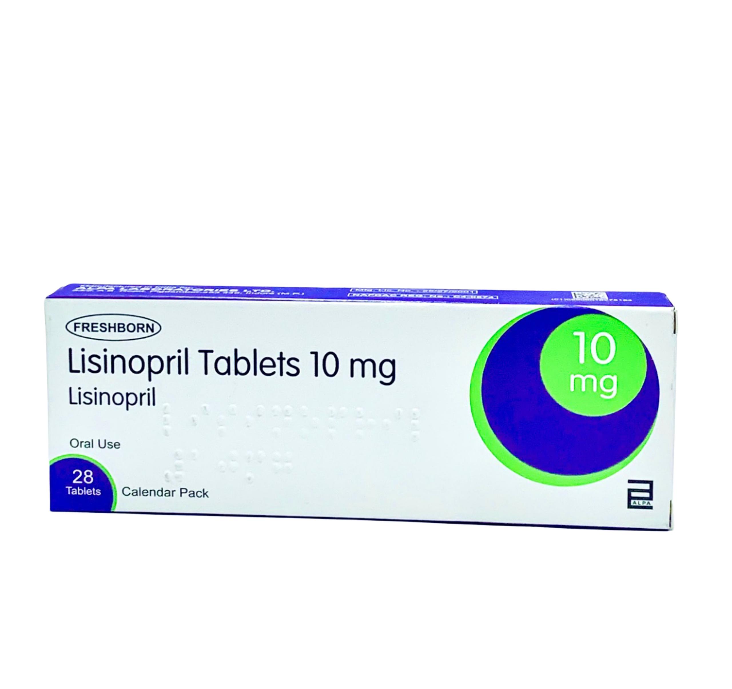 Freshborn Lisinopril 10mg Tablet x28
