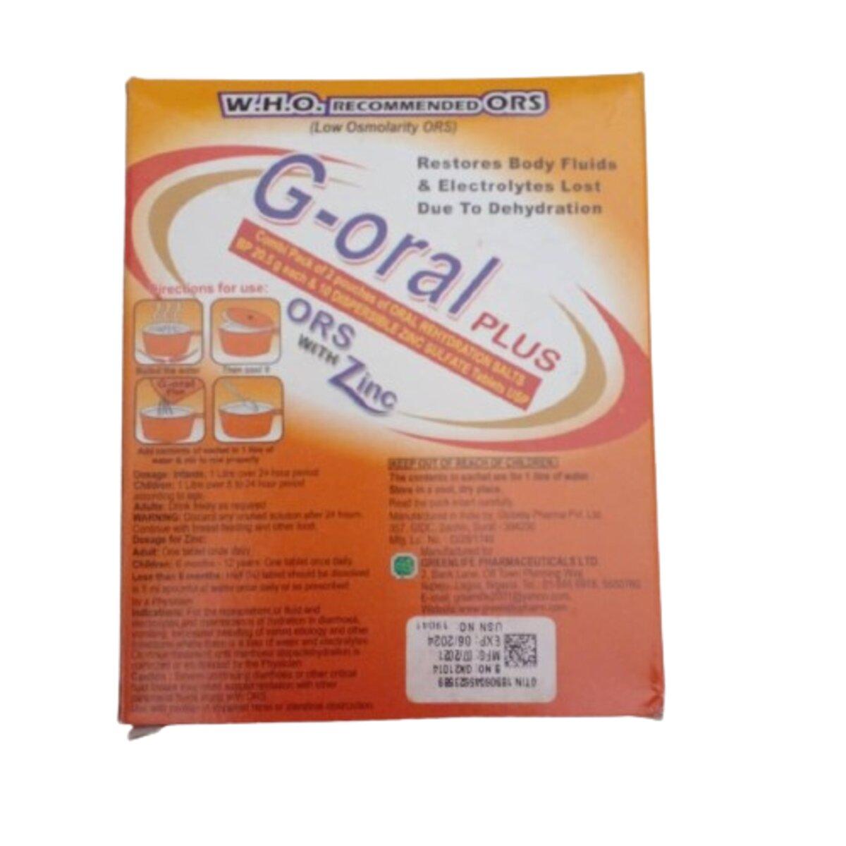 G - Oral Plus Sachet - ORS with Zinc, 1 Sachet