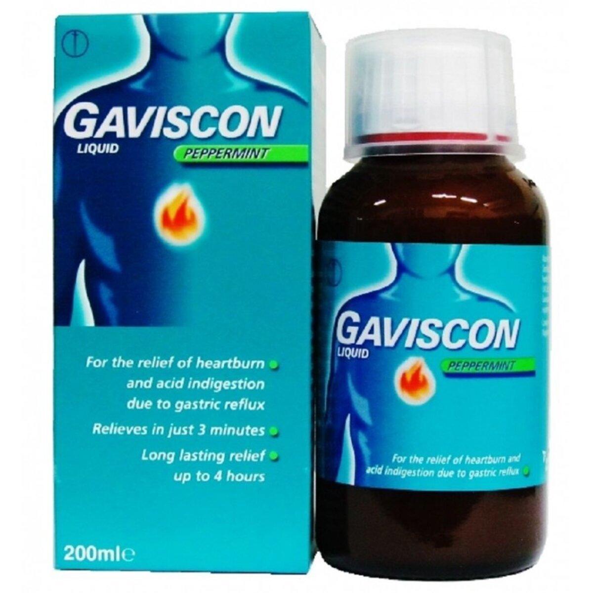 Gaviscon Liquid Peppermint Flavour - Heartburn & Indigestion Relief, 200ml