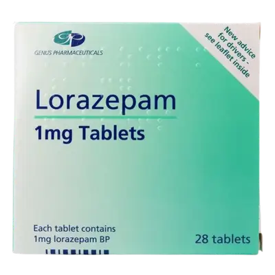 Genus pharmaceuticals Lorazepam 1mg 28 tablets pack