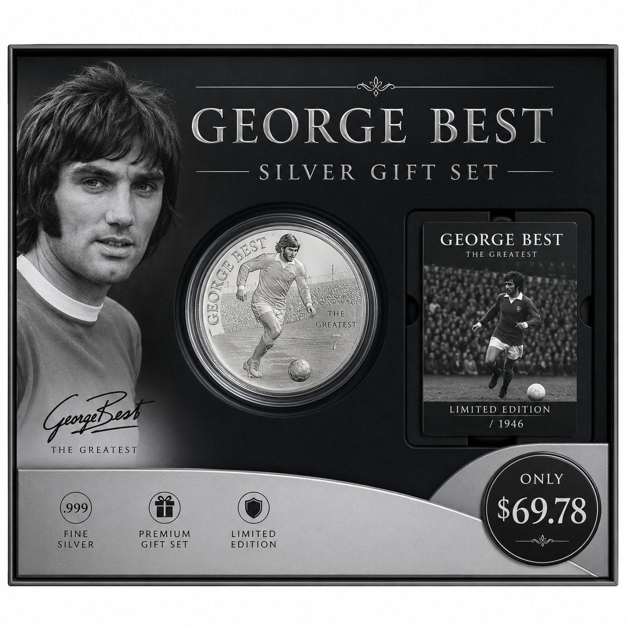 George Best Silver Gift Set