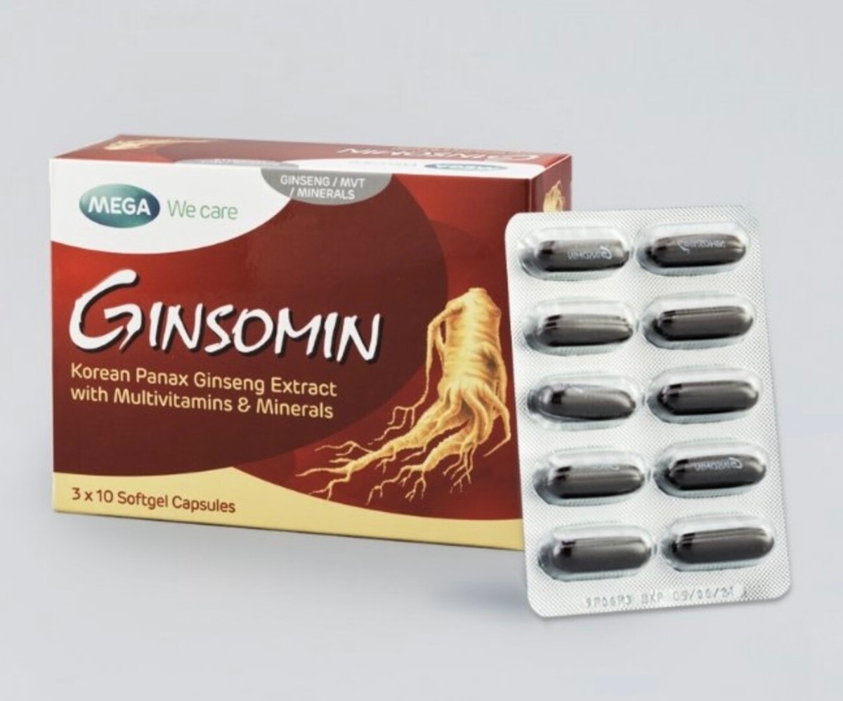 Ginsomin: Korean Panax Ginseng with Multivitamins and Minerals