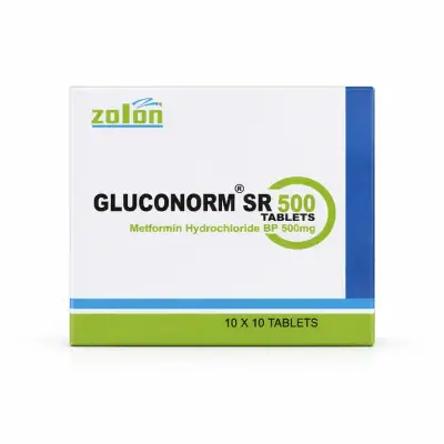 Gluconorm SR 1000mg (Metformin) - 10 Tablets (Sachet)